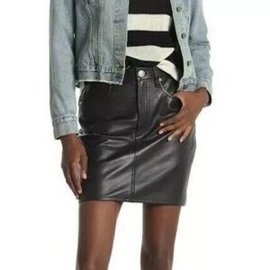 Rag & Bone 100% Lamb Leather Mini Skirt - Size 24